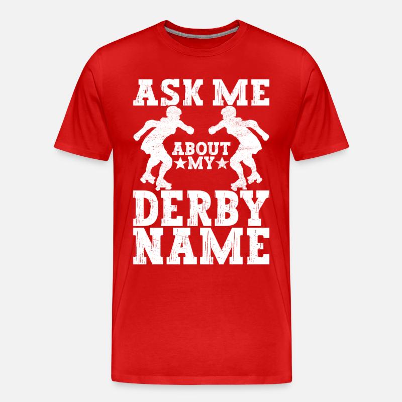Roller Derby - Männer Premium Bio T-Shirt - Rot