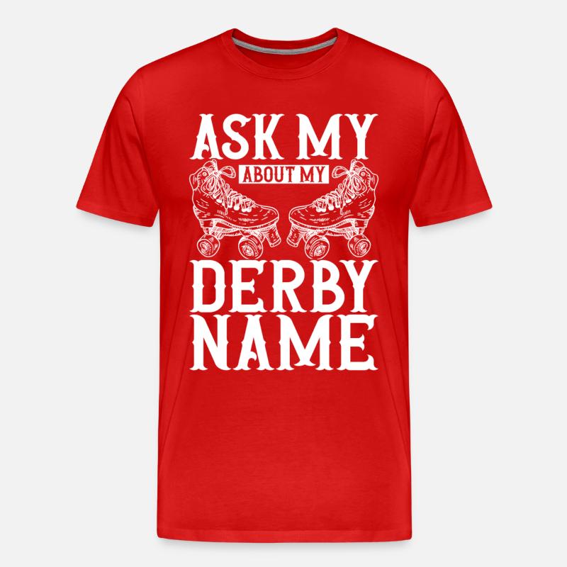 Roller Derby - Männer Premium Bio T-Shirt - Rot