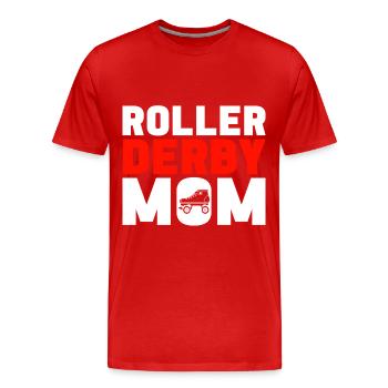 Roller derby - T-shirt bio Premium Homme - rouge - Devant - Damien (186cm)