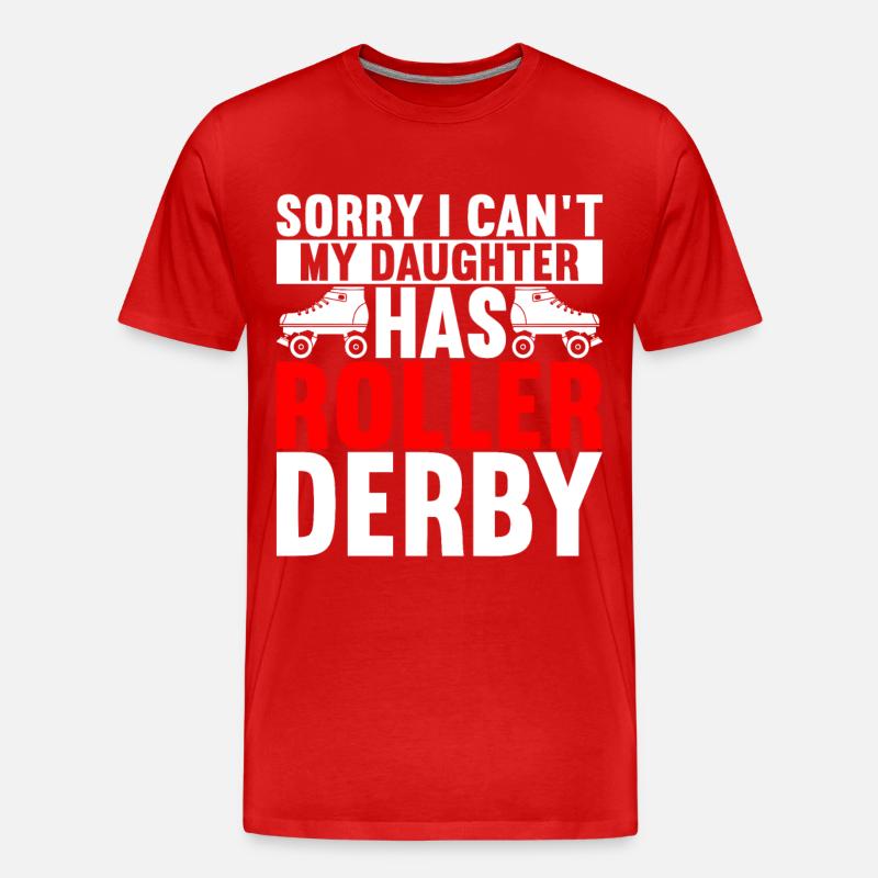 Roller Derby - Männer Premium Bio T-Shirt - Rot