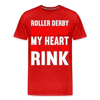 Roller derby - Men's Premium Organic T-Shirt - red - Front - Damien (186cm)