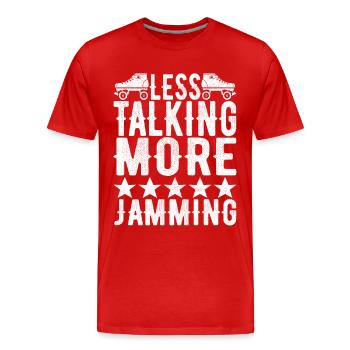 Roller derby - Men's Premium Organic T-Shirt - red - Front - Damien (186cm)