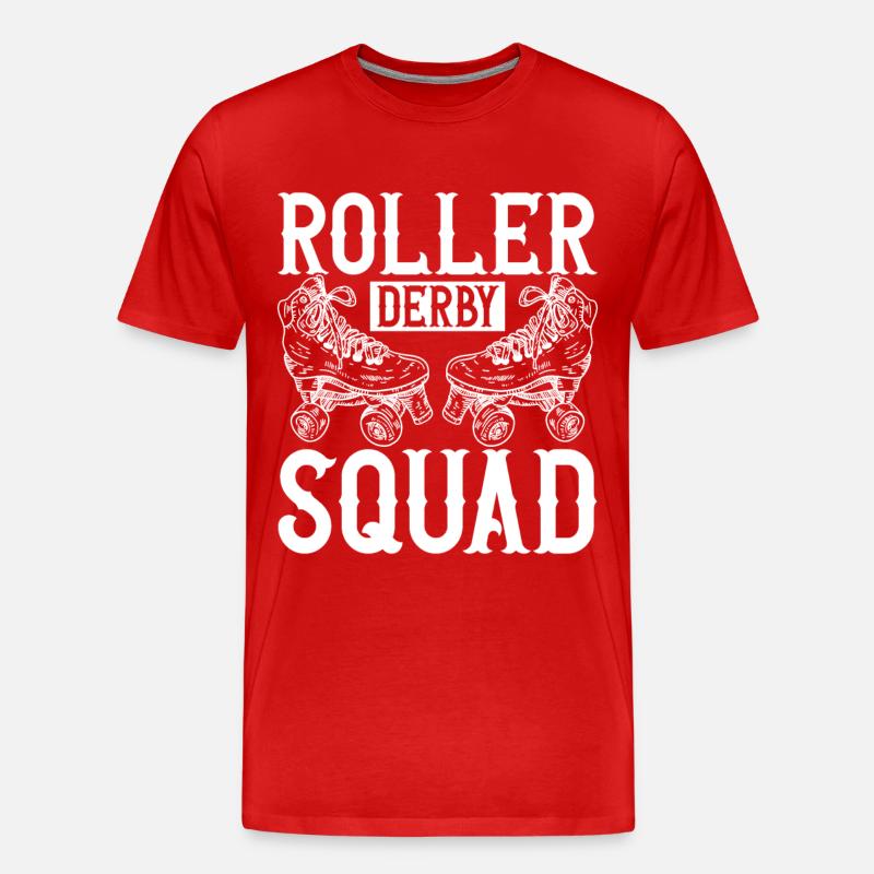 Roller Derby - Männer Premium Bio T-Shirt - Rot