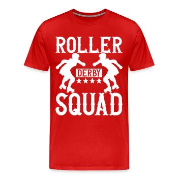 Roller derby - Men's Premium Organic T-Shirt - red - Front - Damien (186cm)
