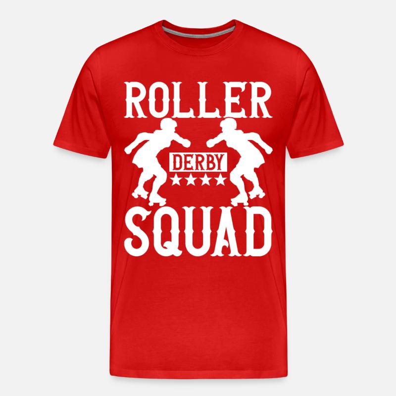 Roller Derby - Männer Premium Bio T-Shirt - Rot