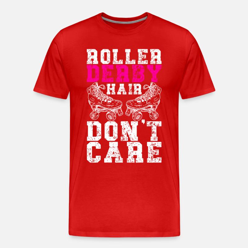 Roller Derby - Männer Premium Bio T-Shirt - Rot