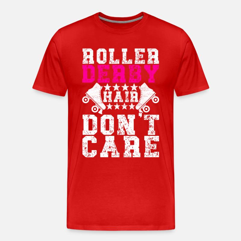 Roller Derby - Männer Premium Bio T-Shirt - Rot
