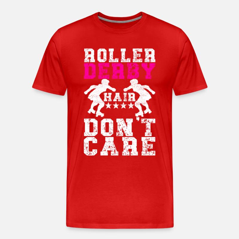 Roller Derby - Männer Premium Bio T-Shirt - Rot