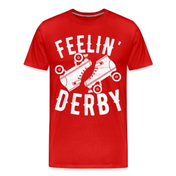 Roller derby - Men's Premium Organic T-Shirt - red - Front - Damien (186cm)