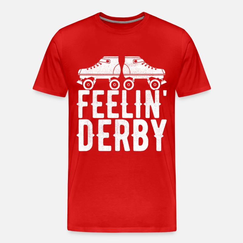 Roller Derby - Männer Premium Bio T-Shirt - Rot