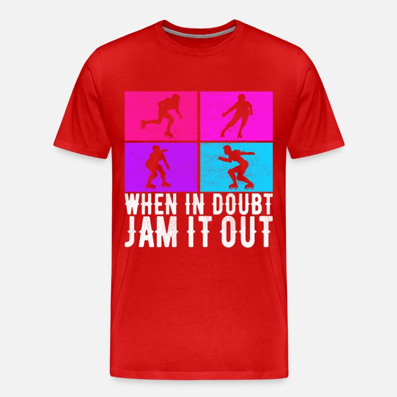 Roller Derby - Männer Premium Bio T-Shirt - Rot