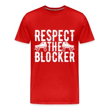 Roller derby - T-shirt bio Premium Homme - rouge - Devant - Damien (186cm)