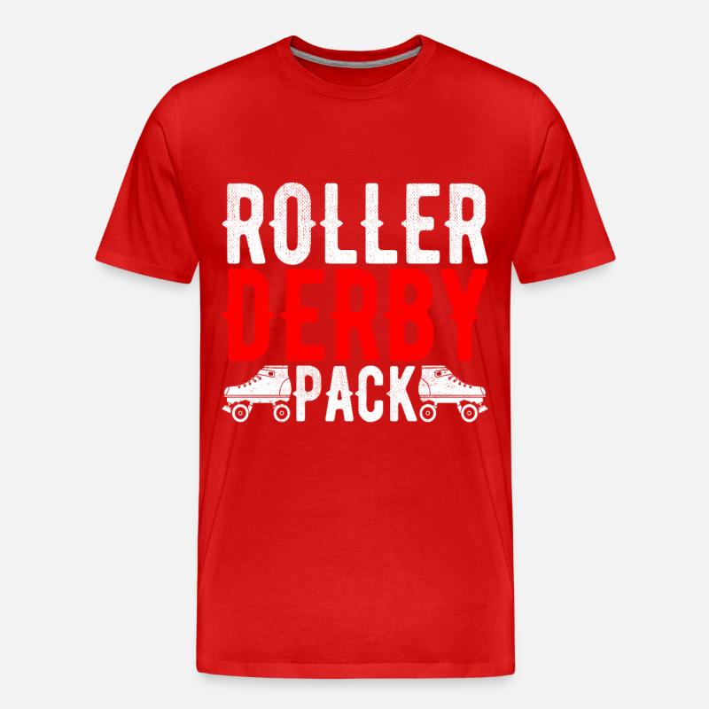 Roller Derby - Männer Premium Bio T-Shirt - Rot
