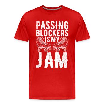 Roller derby - Men's Premium Organic T-Shirt - red - Front - Damien (186cm)