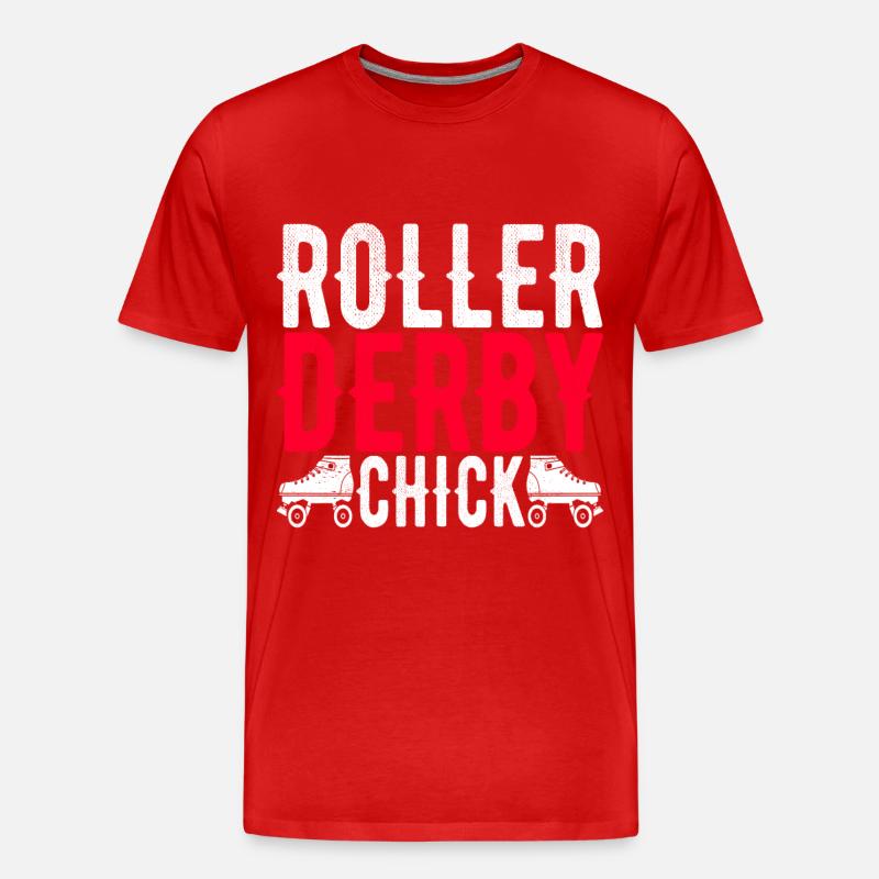 Roller Derby - Männer Premium Bio T-Shirt - Rot