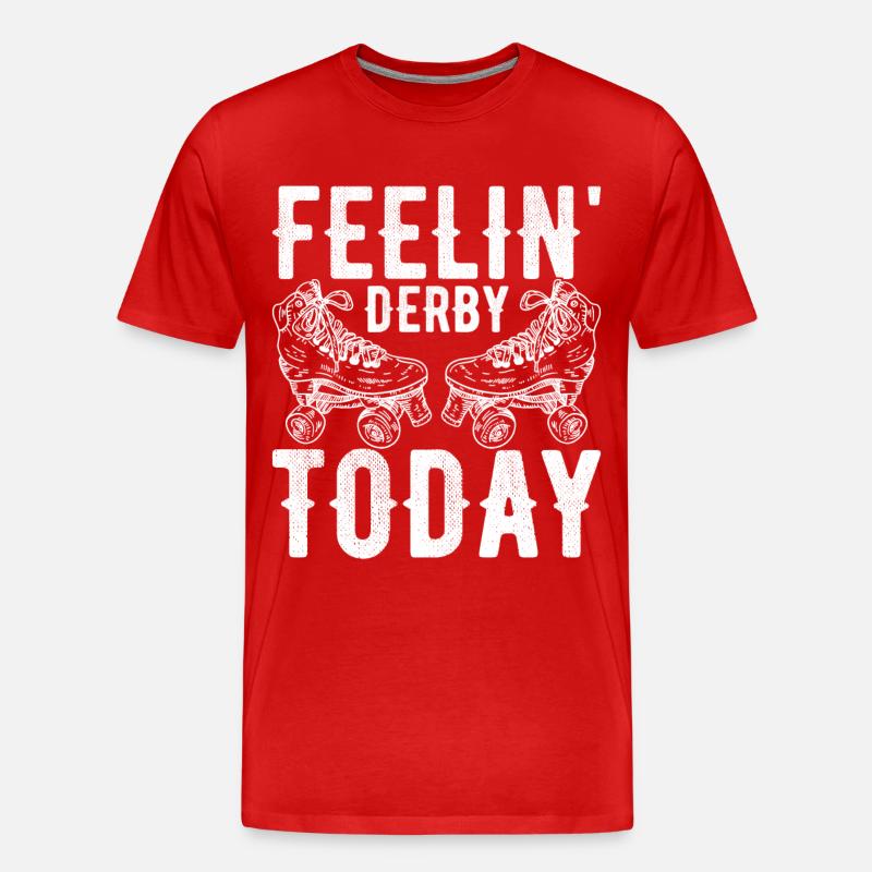Roller Derby - Männer Premium Bio T-Shirt - Rot