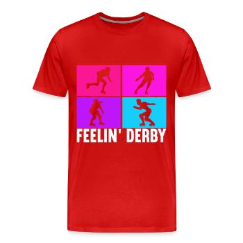 Roller derby - Men's Premium Organic T-Shirt - red - Front - Damien (186cm)