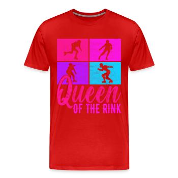 Roller derby - Men's Premium Organic T-Shirt - red - Front - Damien (186cm)