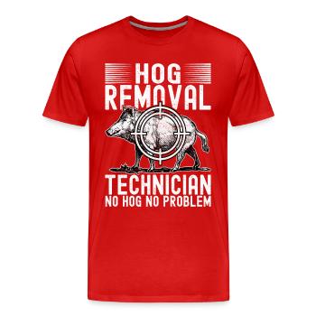 Hunters Wild Boar Hunting - Men's Premium Organic T-Shirt - red - Front - Damien (186cm)