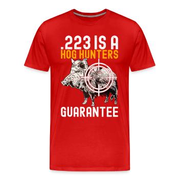Hunters Wild Boar Hunting - Men's Premium Organic T-Shirt - red - Front - Damien (186cm)