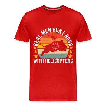 Hunters Wild Boar Hunting - Men's Premium Organic T-Shirt - red - Front - Damien (186cm)