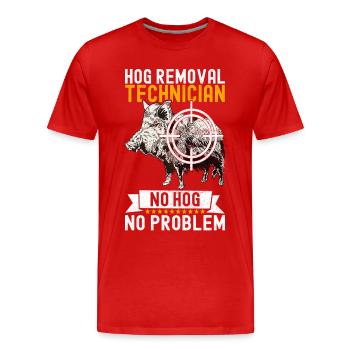 Hunters Wild Boar Hunting - Men's Premium Organic T-Shirt - red - Front - Damien (186cm)