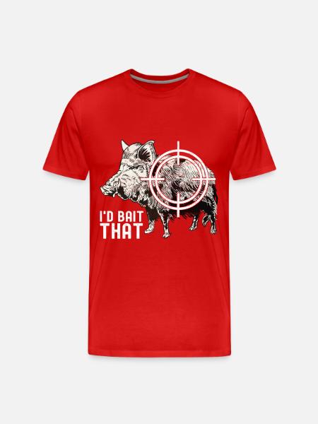 Jäger Wildschwein Jagen - Männer Premium Bio T-Shirt - Rot
