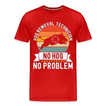 Hunters Wild Boar Hunting - Men's Premium Organic T-Shirt - red - Front - Damien (186cm)