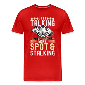 Hunters Wild Boar Hunting - Men's Premium Organic T-Shirt - red - Front - Damien (186cm)