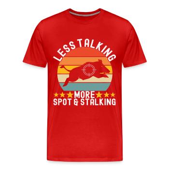 Jäger Wildschwein Jagen - Männer Premium Bio T-Shirt - Rot - Vorne - Damien (186cm)