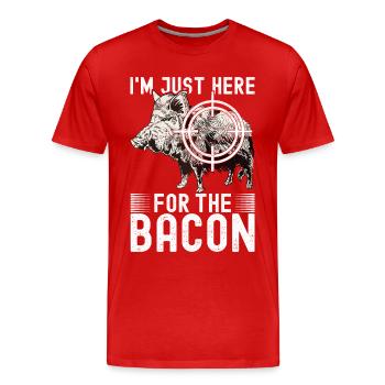 Hunters Wild Boar Hunting - Men's Premium Organic T-Shirt - red - Front - Damien (186cm)