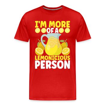 Stand de limonade Lemonade - T-shirt bio Premium Homme - rouge - Devant - Damien (186cm)