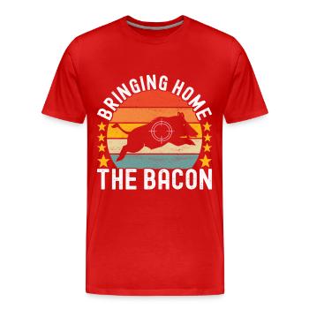 Wild Boar Hunting Hunter - Men's Premium Organic T-Shirt - red - Front - Damien (186cm)