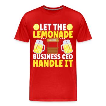 Stand de limonade Lemonade - T-shirt bio Premium Homme - rouge - Devant - Damien (186cm)