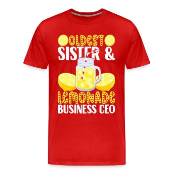 Stand de limonade Lemonade - T-shirt bio Premium Homme - rouge - Devant - Damien (186cm)