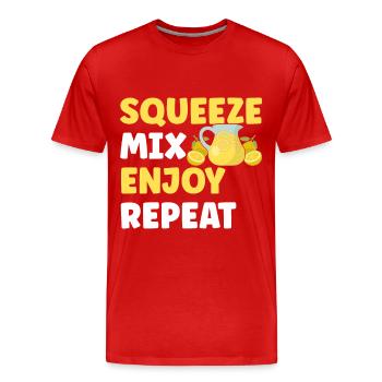 Stand de limonade Lemonade - T-shirt bio Premium Homme - rouge - Devant - Damien (186cm)
