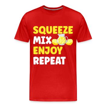 Stand de limonade Lemonade - T-shirt bio Premium Homme - rouge - Devant - Damien (186cm)