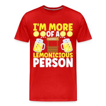 Stand de limonade Lemonade - T-shirt bio Premium Homme - rouge - Devant - Damien (186cm)