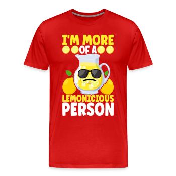 Stand de limonade Lemonade - T-shirt bio Premium Homme - rouge - Devant - Damien (186cm)