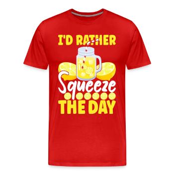 Stand de limonade Lemonade - T-shirt bio Premium Homme - rouge - Devant - Damien (186cm)