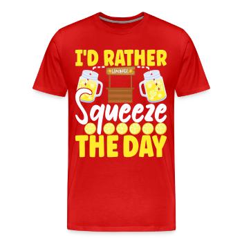 Stand de limonade Lemonade - T-shirt bio Premium Homme - rouge - Devant - Damien (186cm)