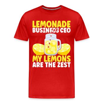 Stand de limonade Lemonade - T-shirt bio Premium Homme - rouge - Devant - Damien (186cm)