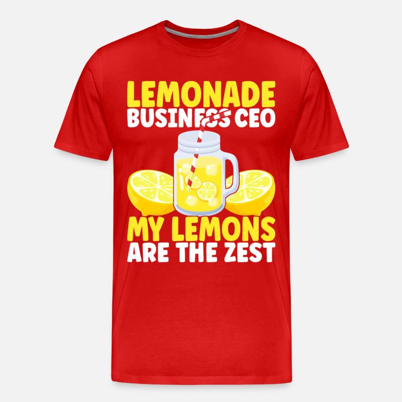 Limonade Limonadenstand - Männer Premium Bio T-Shirt - Rot