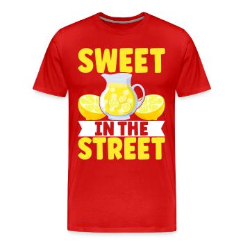 Stand de limonade Lemonade - T-shirt bio Premium Homme - rouge - Devant - Damien (186cm)