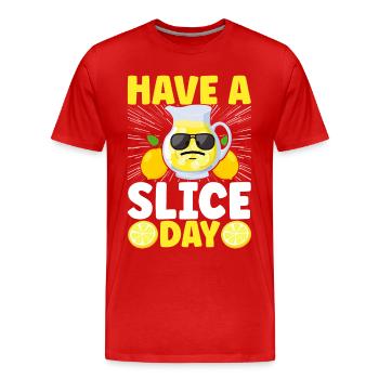 Stand de limonade Lemonade - T-shirt bio Premium Homme - rouge - Devant - Damien (186cm)