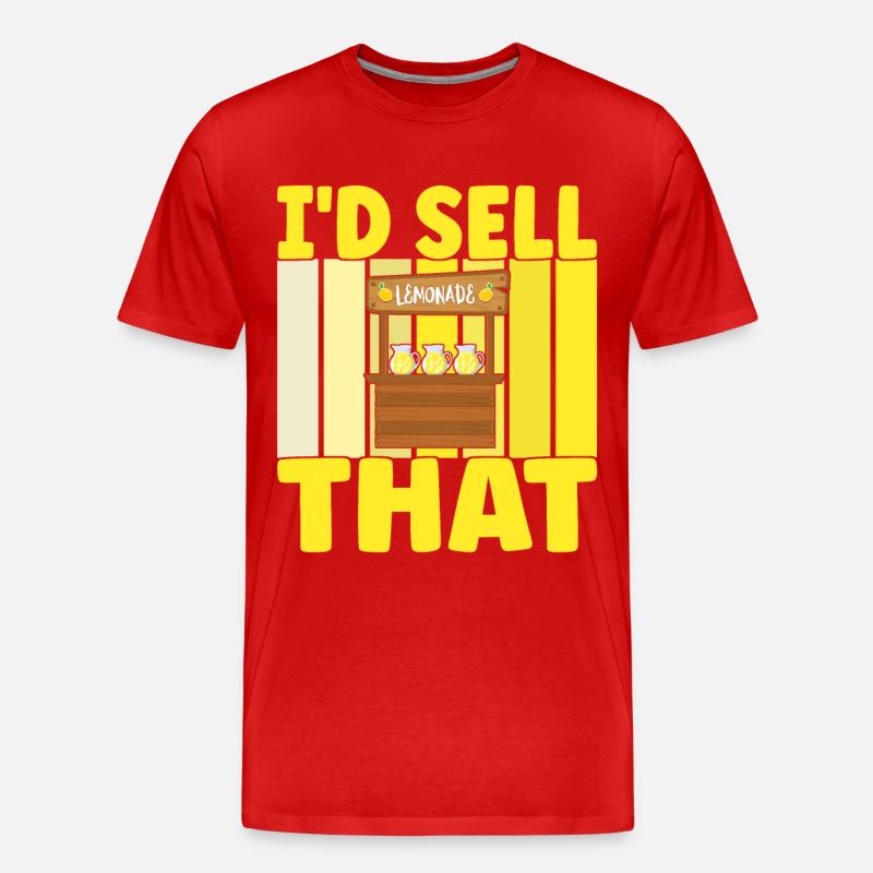Limonade Limonadenstand - Männer Premium Bio T-Shirt - Rot
