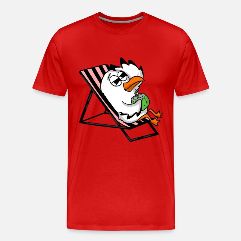 Möwe - Männer Premium Bio T-Shirt - Rot