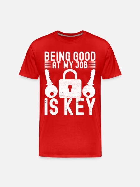 Schlüsseldienst Locksmith Dietrich - Men's Premium Organic T-Shirt - red