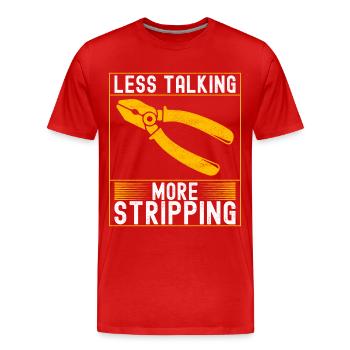 Électricien Technicien en électronique - T-shirt bio Premium Homme - rouge - Devant - Damien (186cm)
