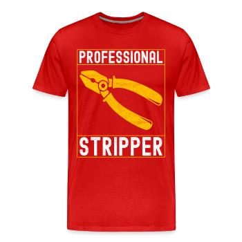 Electrician Electronics Technician - Men's Premium Organic T-Shirt - red - Front - Damien (186cm)